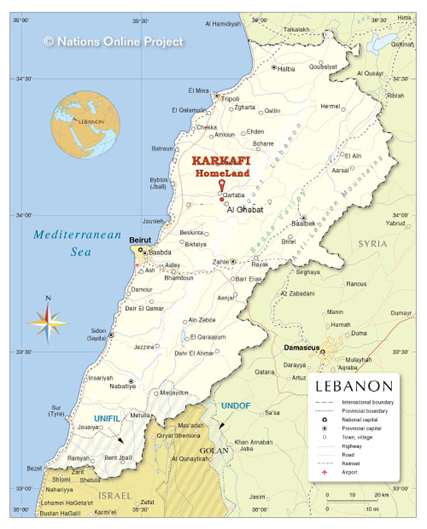 LebanonMap